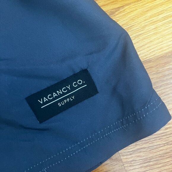 Vacancy Co. Mens Contrast Band Swim Shorts Drawstring Quick Dry Blue Green XL - Picture 3 of 8